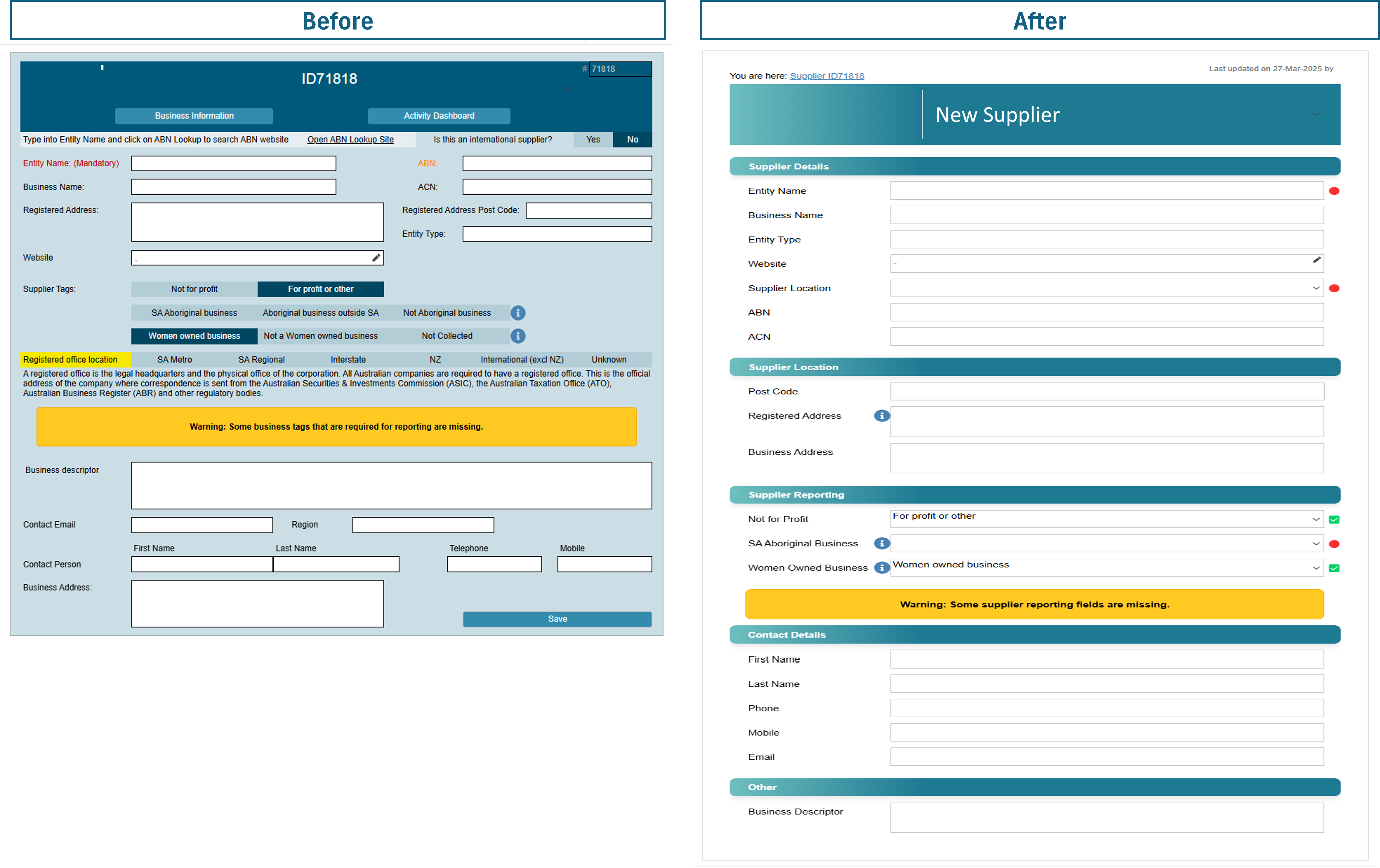 System Improvements